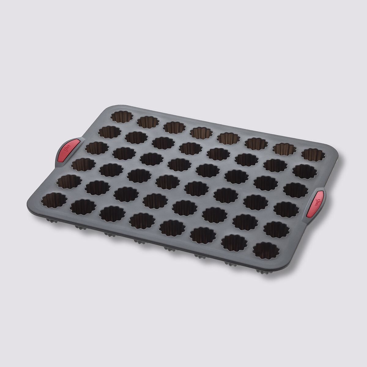 Moule 48 cannelés silicone- noir,rouge Silitop