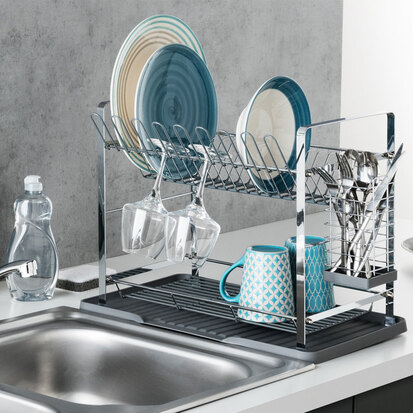 egouttoir-metal-2-niveaux-avec-plateau-gris