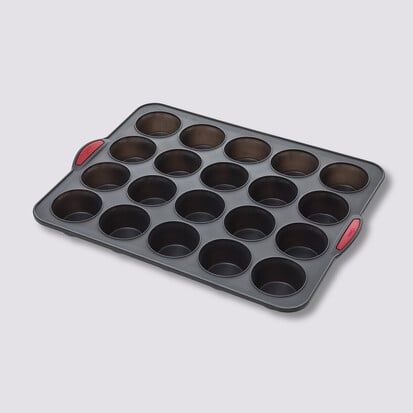 Moule 20 muffins silicone- Noir,rouge - Silitop | 5five