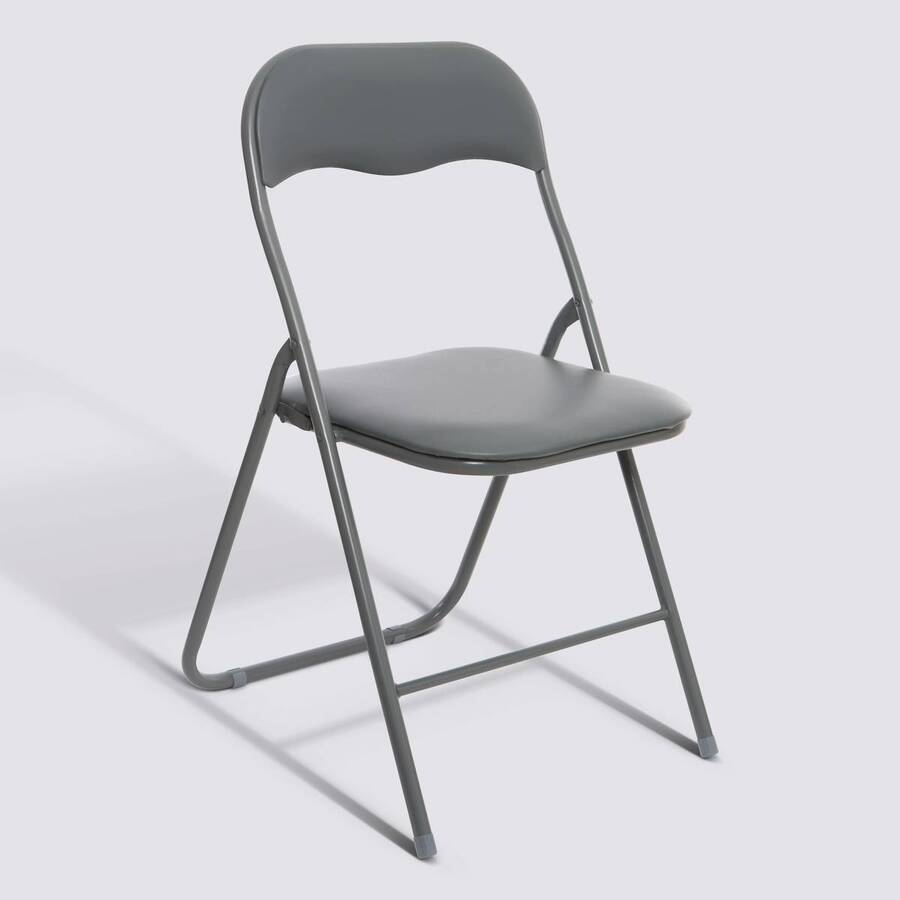 Chaise pliante, gris clair