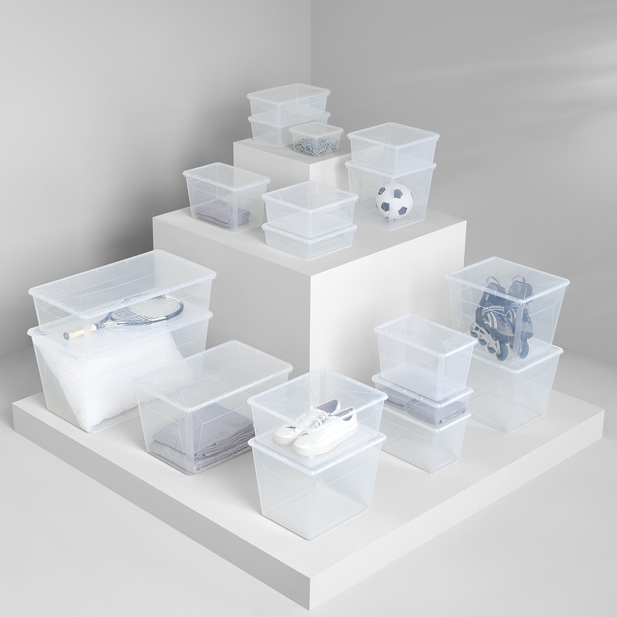 Boîte en plastique transparente 80l Simply+
