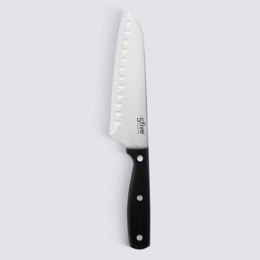 Couteau santoku inox - lame 17cm Essentiel black