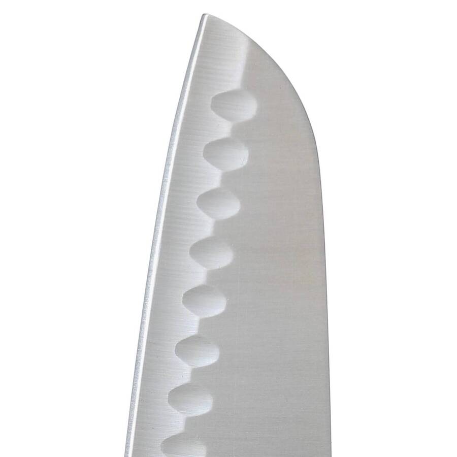 Couteau santoku inox - lame 17cm Essentiel black