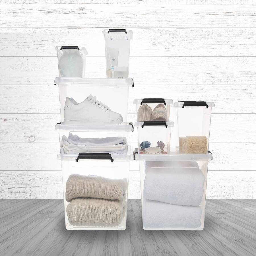 Boîte en plastique transparente 22l Clip'n box