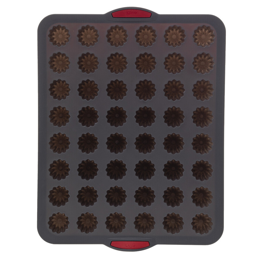 Moule 48 cannelés silicone- noir,rouge Silitop