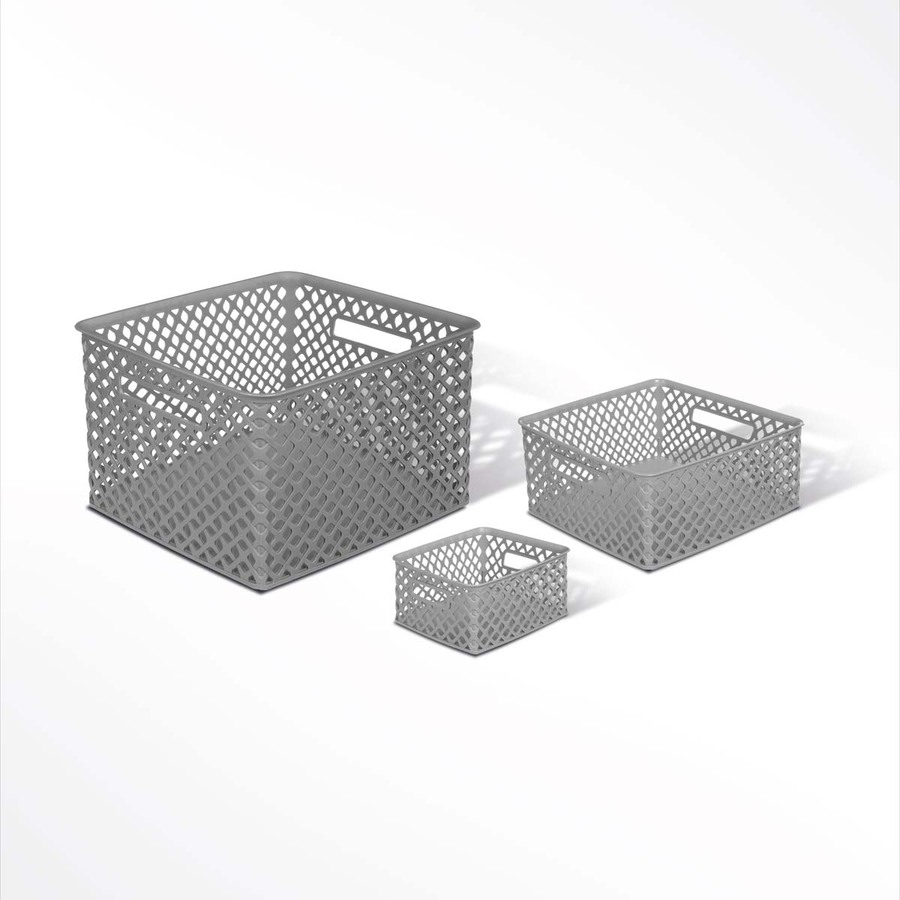 Panier en plastique 19l, gris Folky
