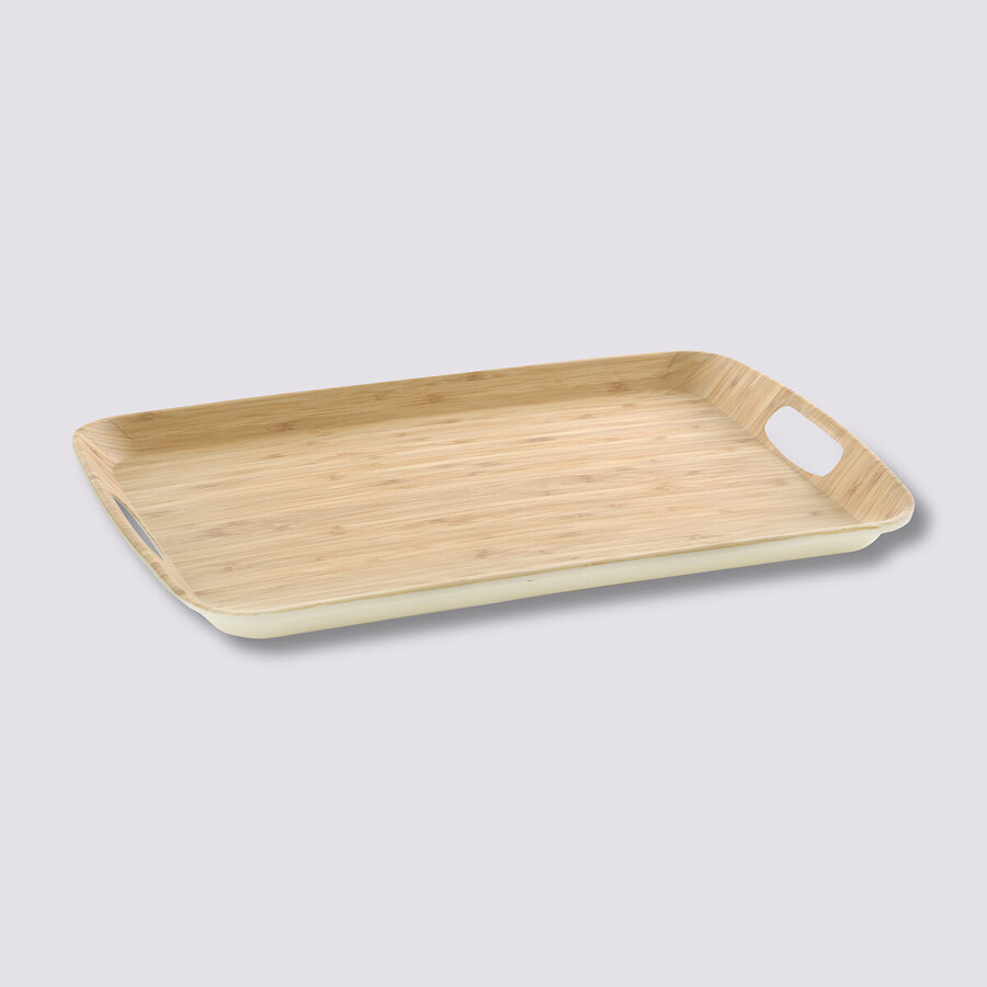 Plateau 46x31cm, effet bambou