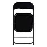 Chaise pliante en velours, noir