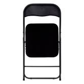 Chaise pliante en velours, noir