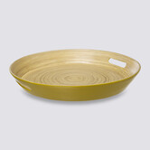 Plateau bambou 42cm, jaune moutarde Modern color