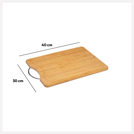 Excelsa Lot De 4 Planches à Découper Bambou Avec Support – Éco Et Pratique 28 X 25 Cm