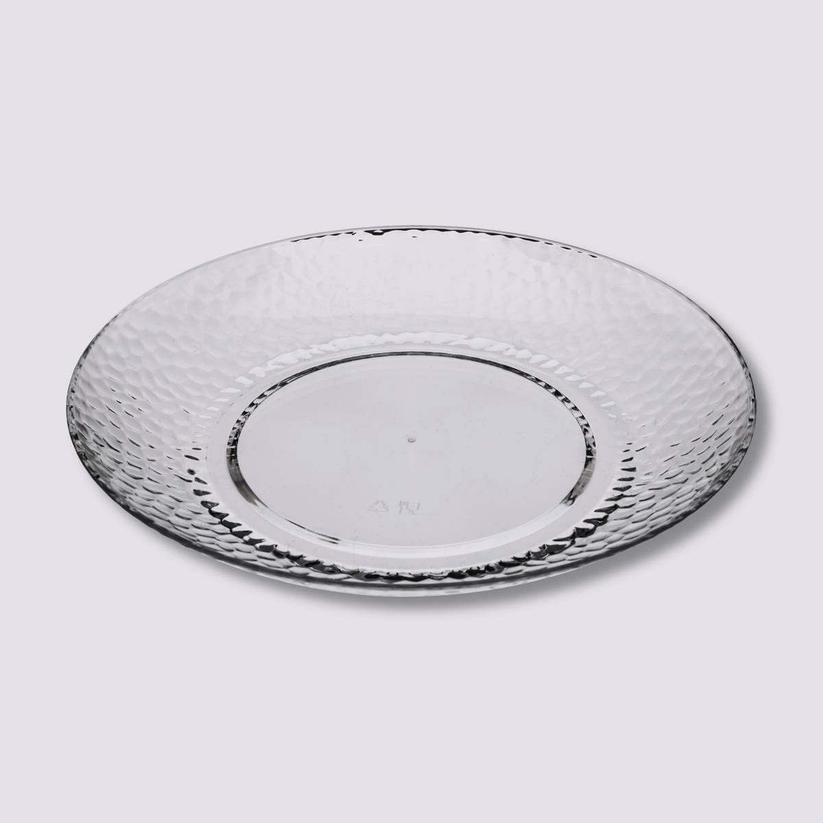 Assiette martelée 27cm, transparent Estiva