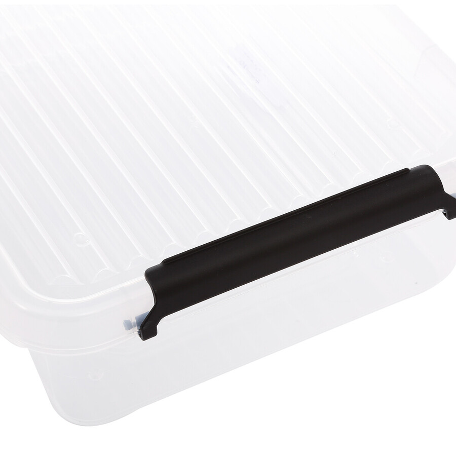 5five Aufbewahrungsbox 55 Liter – Transparent, Mit Rollen & Deckelclip, Aus Polypropylen