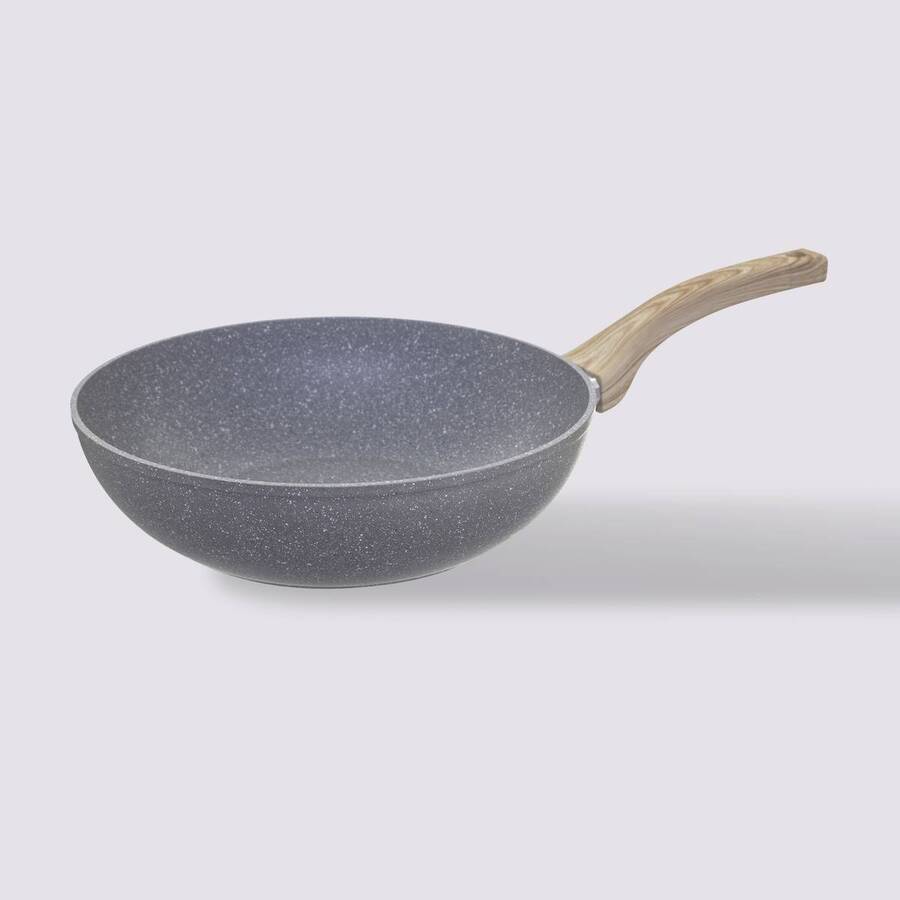 Wok aluminium forgé, 28 cm Nature