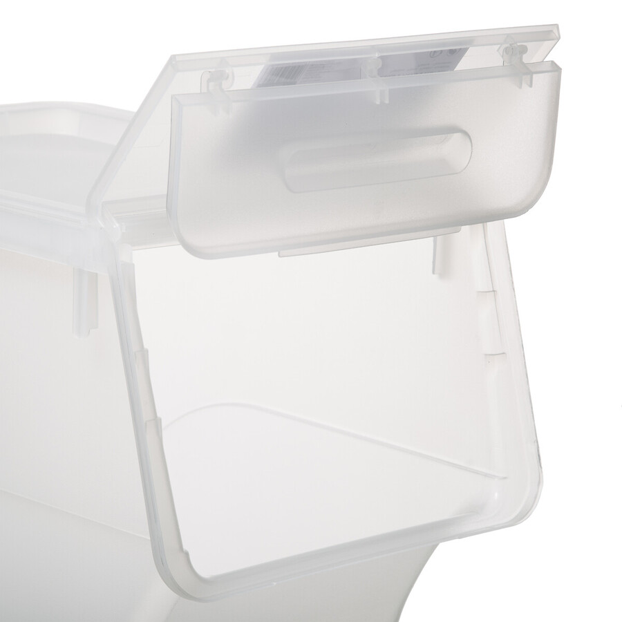 Boîte en plastique transparente à ouverture frontale 24l Open+