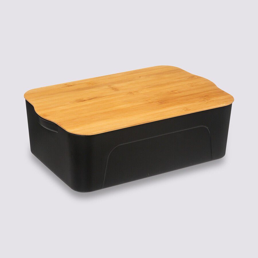 Boîte plastique couvercle bambou 13,5l Blackbamboo
