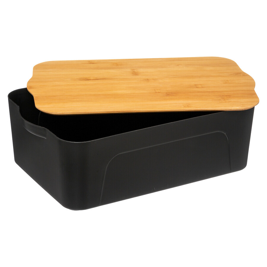 Boîte plastique couvercle bambou 13,5l Blackbamboo