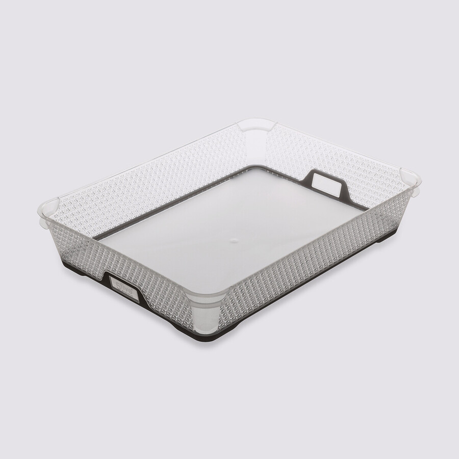 Panier en plastique 6,7l -taupe Gomy