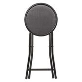 Tabouret pliant, velours gris