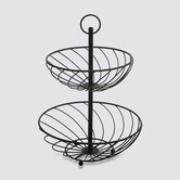Corbeille torsade 2 étages métal 22/27cm