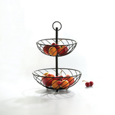 Corbeille torsade 2 étages métal 22/27cm