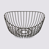 Corbeille en acier 27 cm, noir