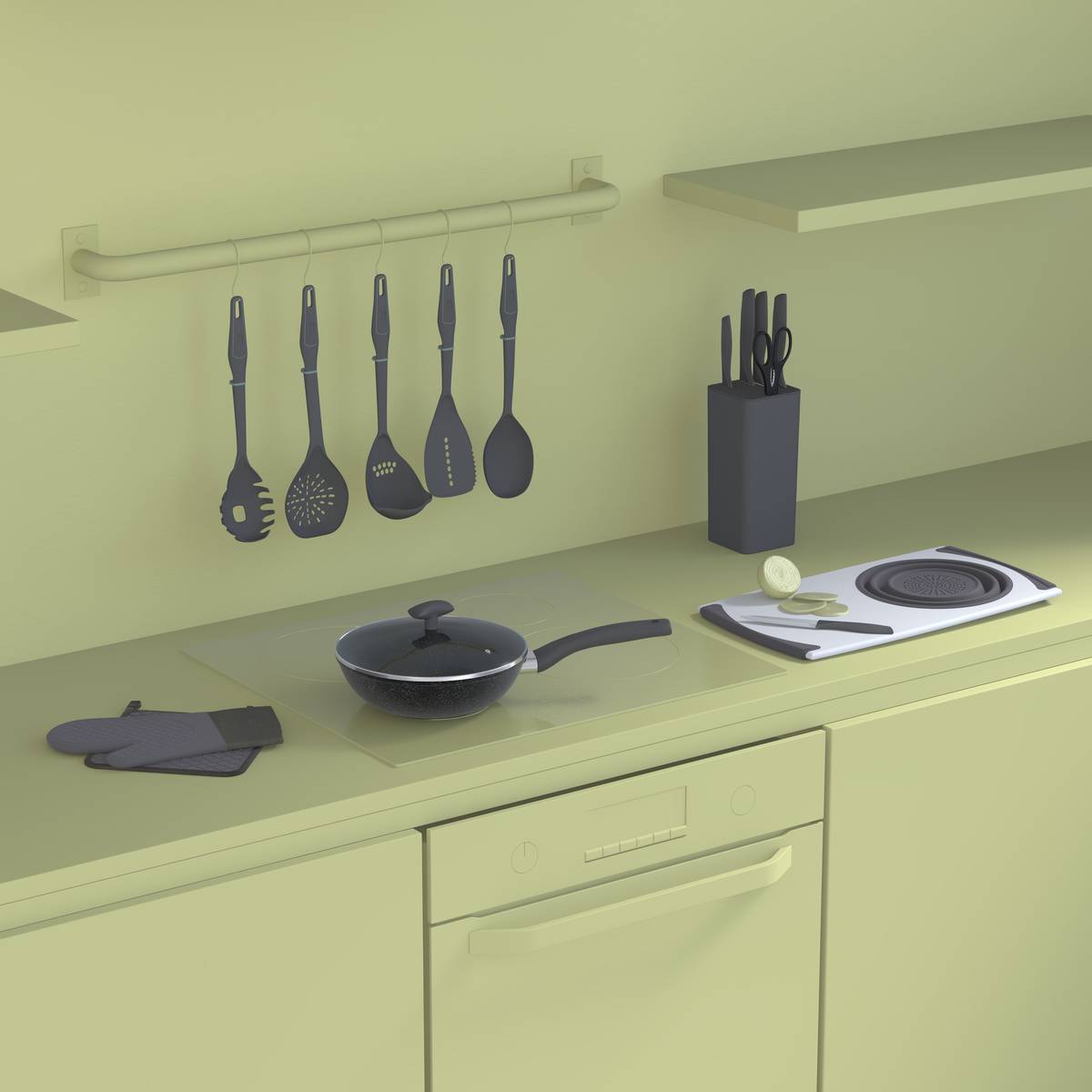 Sauteuse aluminium forgé, 24 cm Caractère