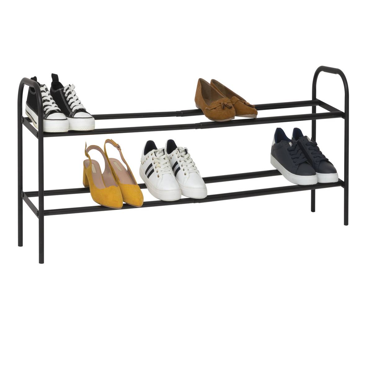 Porte-chaussures 5 Niveaux En Acier Inoxydable - étagère Empilable Gain De Place, Pour Placard Ou Entrée