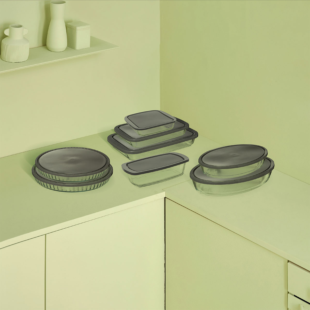 Plat ovale avec couvercle 30x21cm