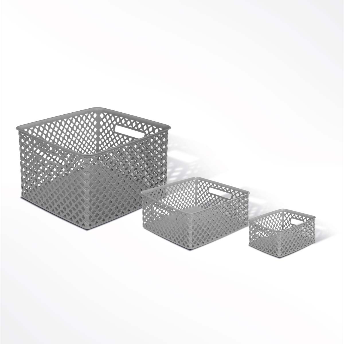 Panier en plastique 4l, gris Folky