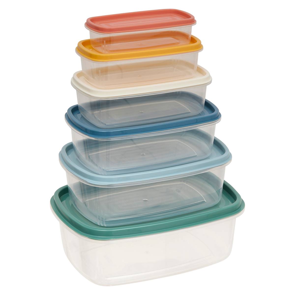 6 boîtes de conservation plastique