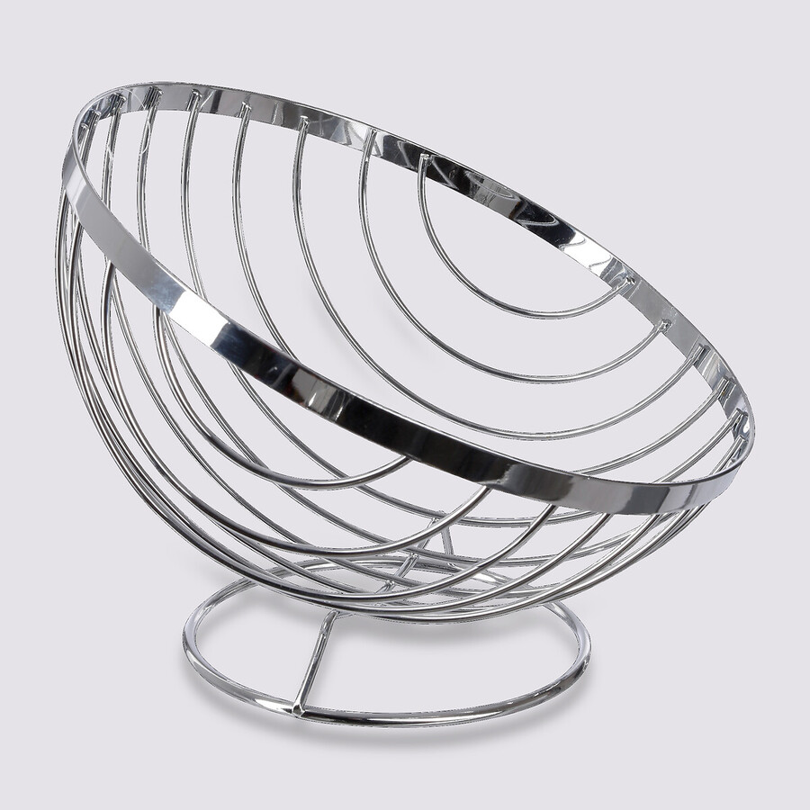 Corbeille en acier chromé 26,5 cm Oblik