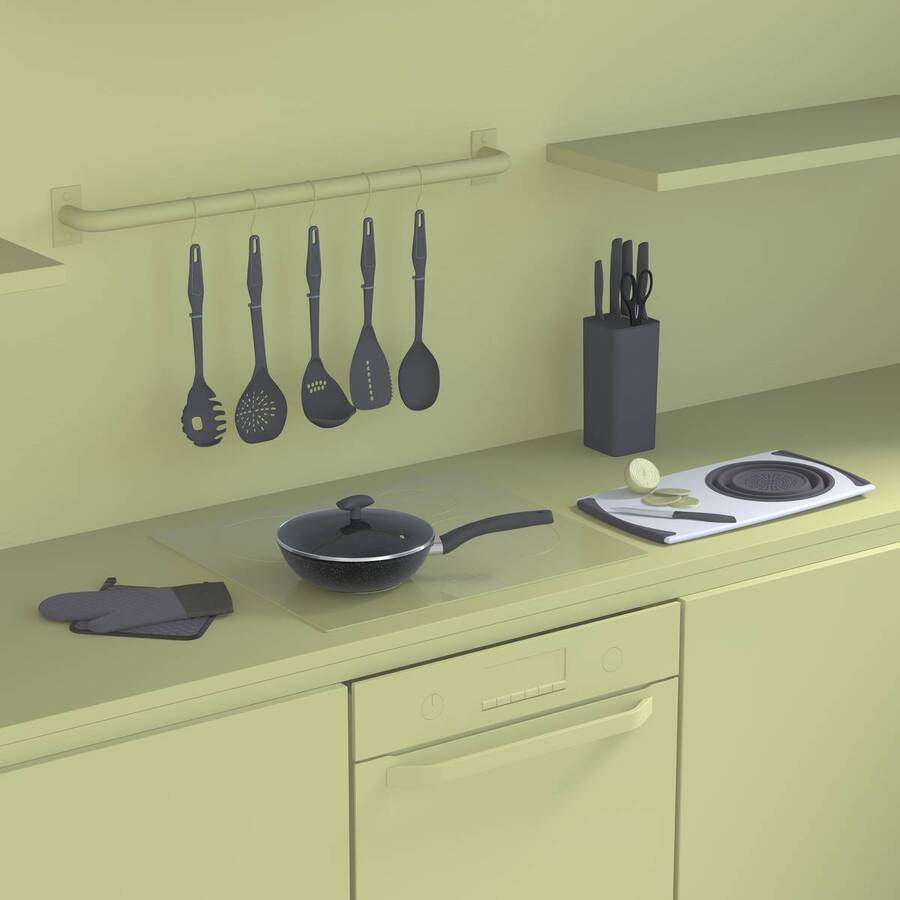 Sauteuse aluminium forgé, 24 cm Caractère