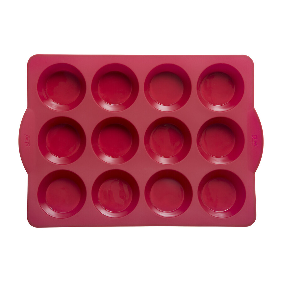 Moule 12 muffins silicone- rouge Silicone pro