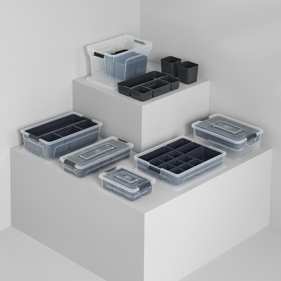 Boîte en plastique compartimentée 5l Orga+