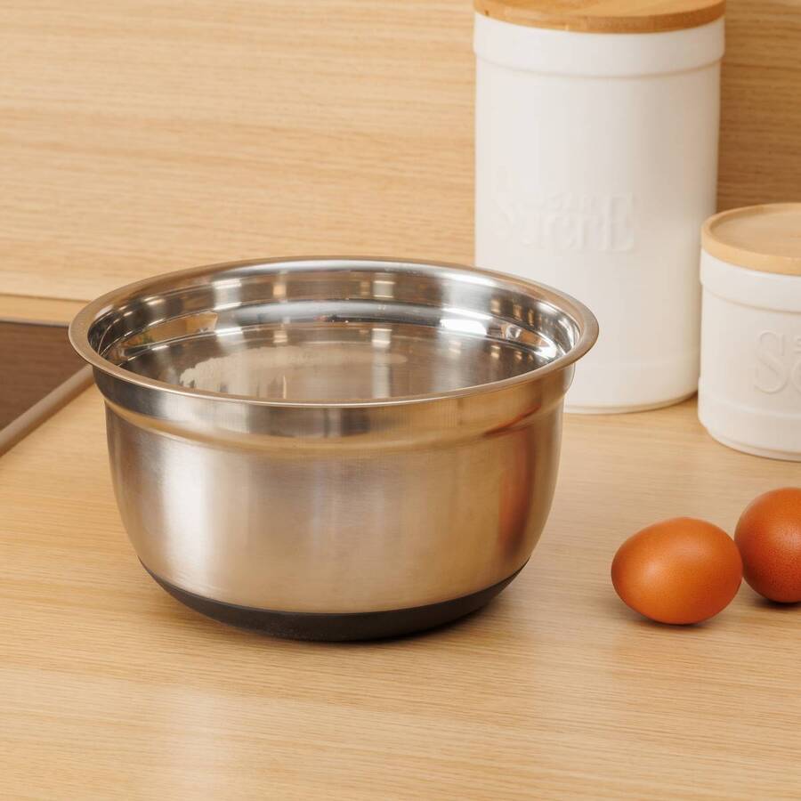 Saladier antidérapant  d21cm, inox 