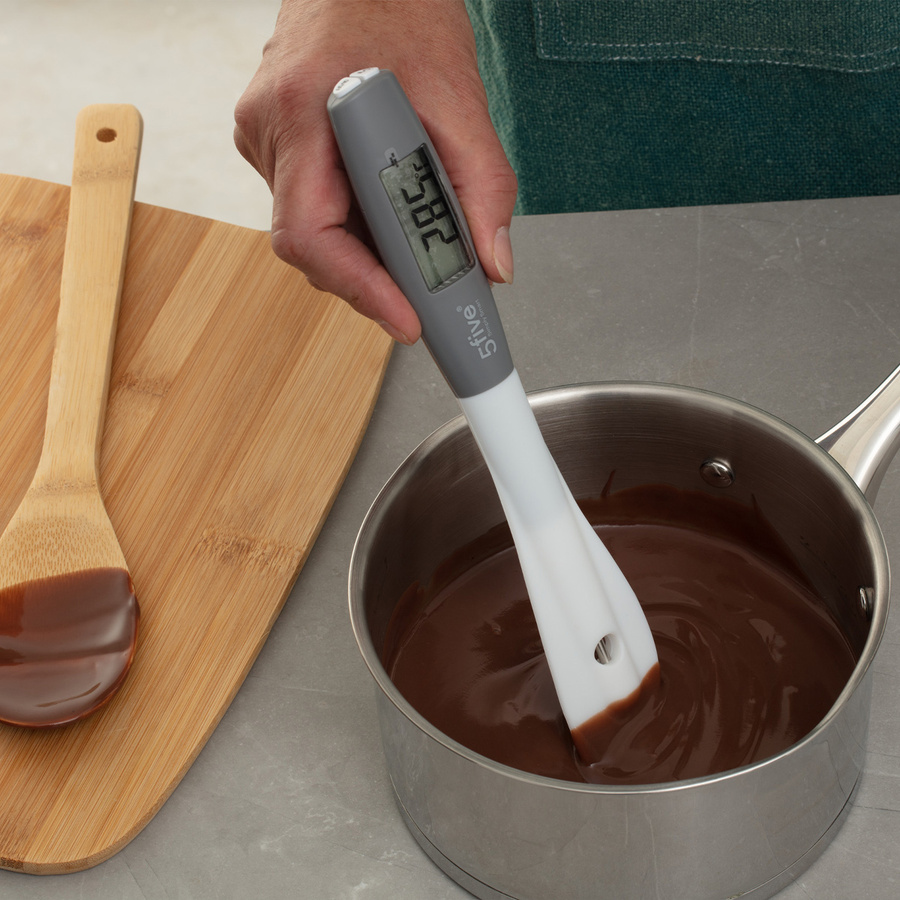 Spatule thermomètre, gris