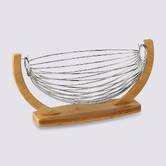 Corbeille balançoire métal 36x21cm Bambou