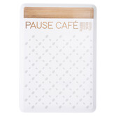 Plateau 30x22 cm, blanc Scandi nature