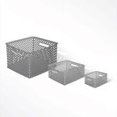 Panier en plastique 4l, gris Folky