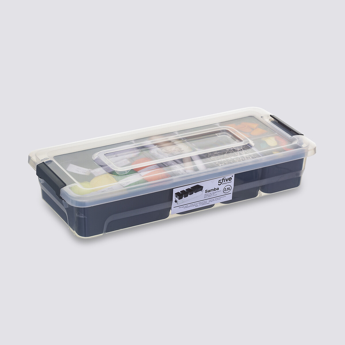 Boîte en plastique compartimentée 2,5l Orga+