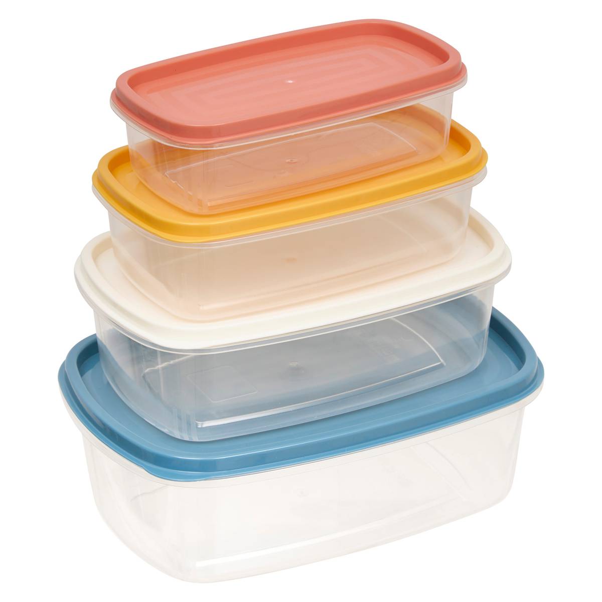 4 boîtes de conservation plastique