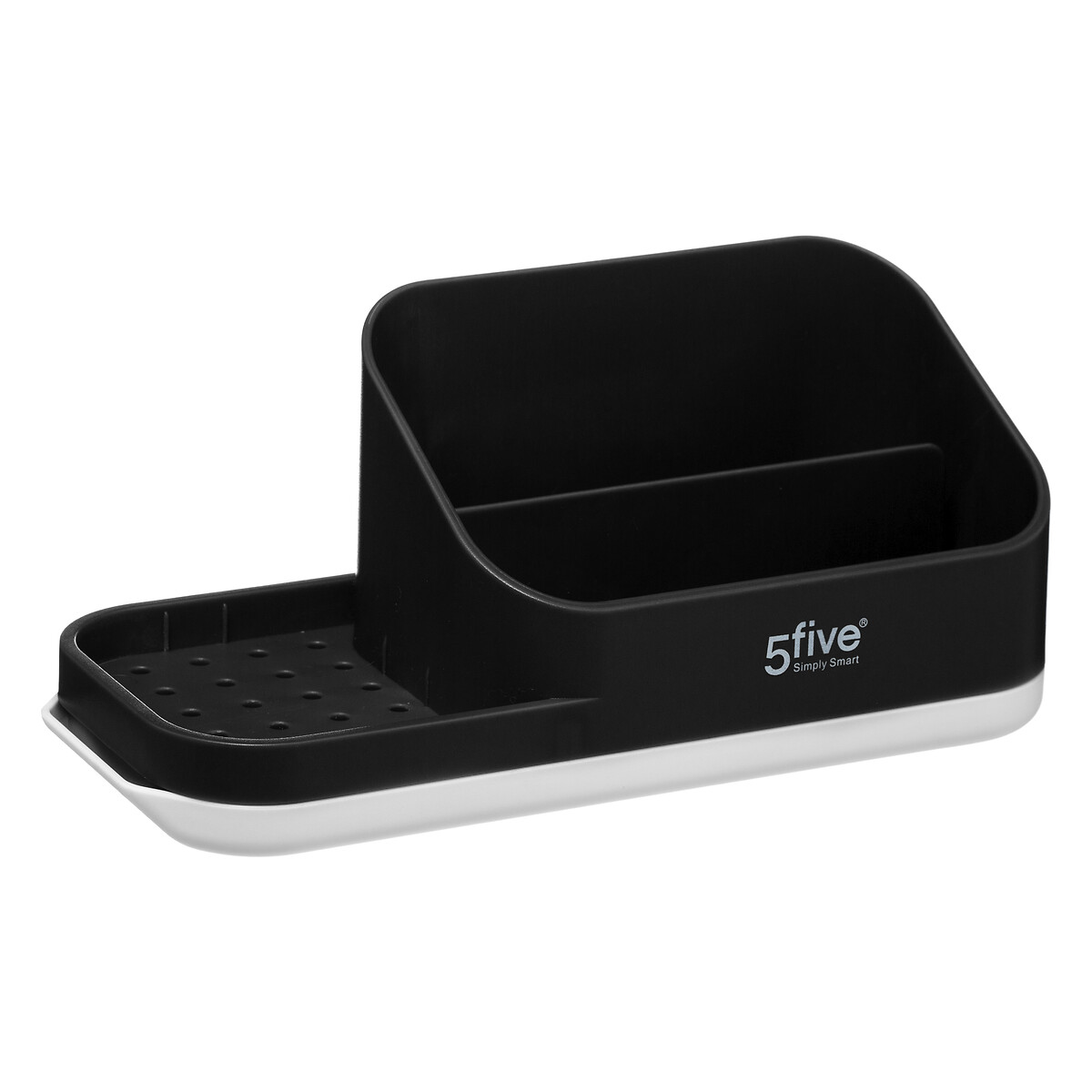 Organiseur évier avec distributeur 300ml, gris noir Néo
