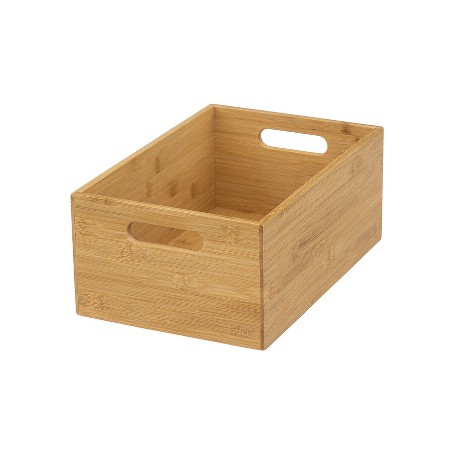 3 paniers rectangle en bambou Blackbamboo
