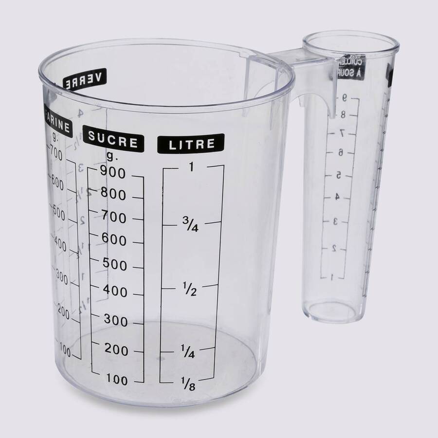 Verre doseur double 1l