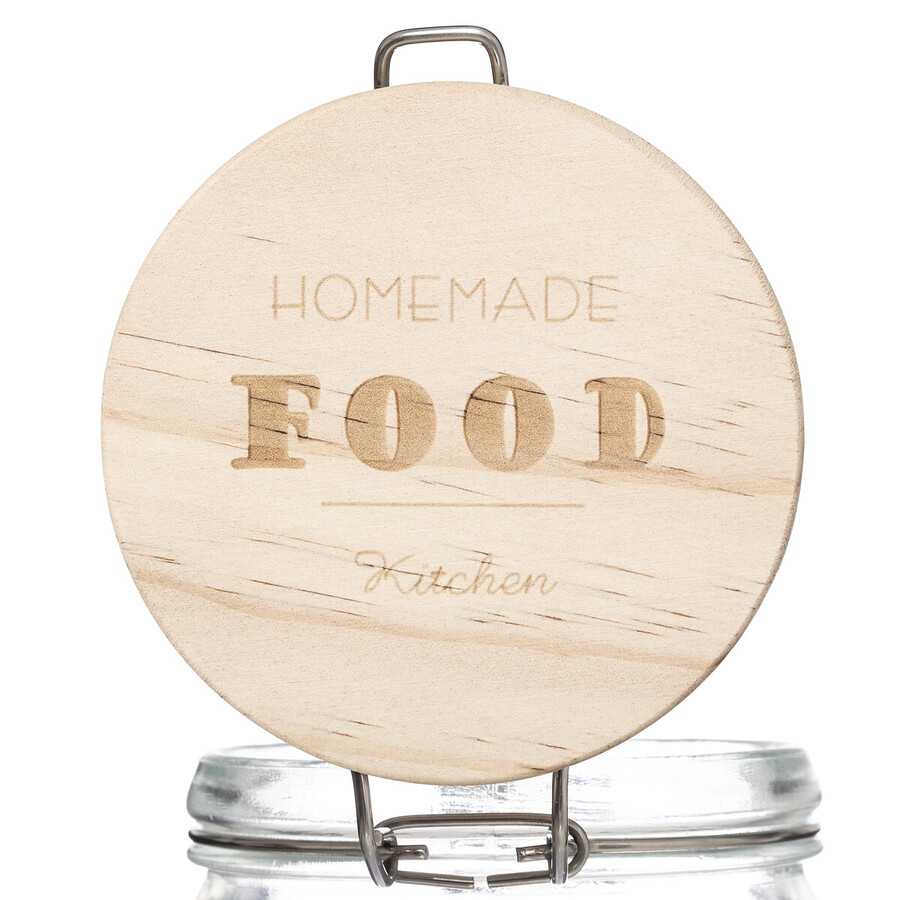 Bocal verre couvercle pin, 2l Wording