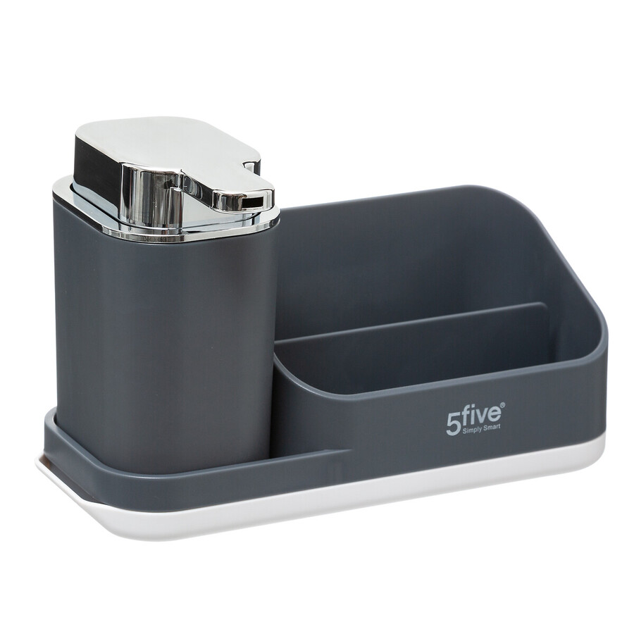 Organiseur évier avec distributeur 300ml, gris Néo