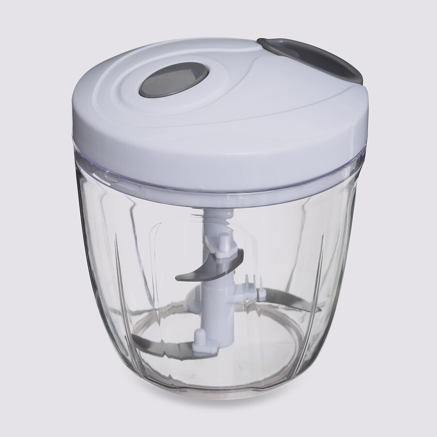 Hachoir et batteur manuel à fil 900ml, blanc 