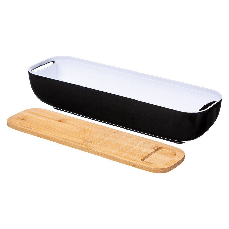 Boîte à baguette, noir Black bambou