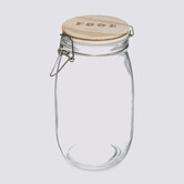 Bocal verre couvercle pin, 1,5l Wording
